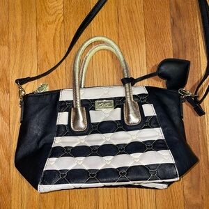 Betsy Johnson shoulder handbag quilted hearts
